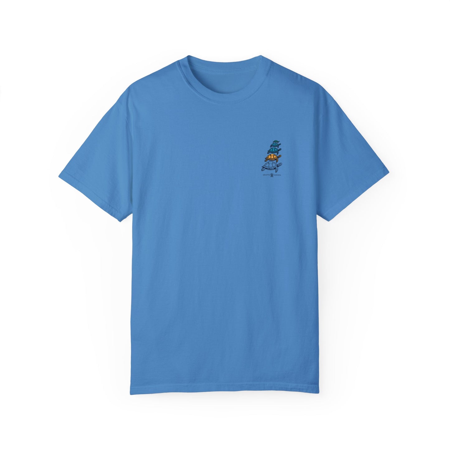 ARIETTE HERMES OCEAN T-SHIRT IN COTTON JERSEY | Save the turtles | Summer Beach Slogan |