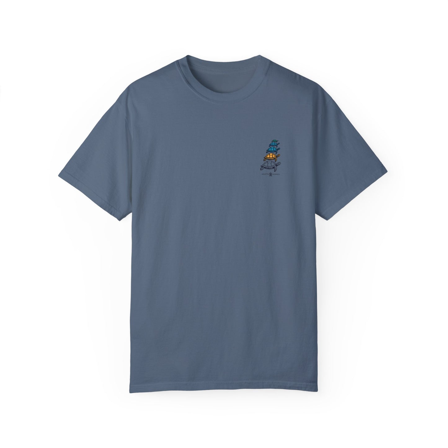 ARIETTE HERMES OCEAN T-SHIRT IN COTTON JERSEY | Save the turtles | Summer Beach Slogan |