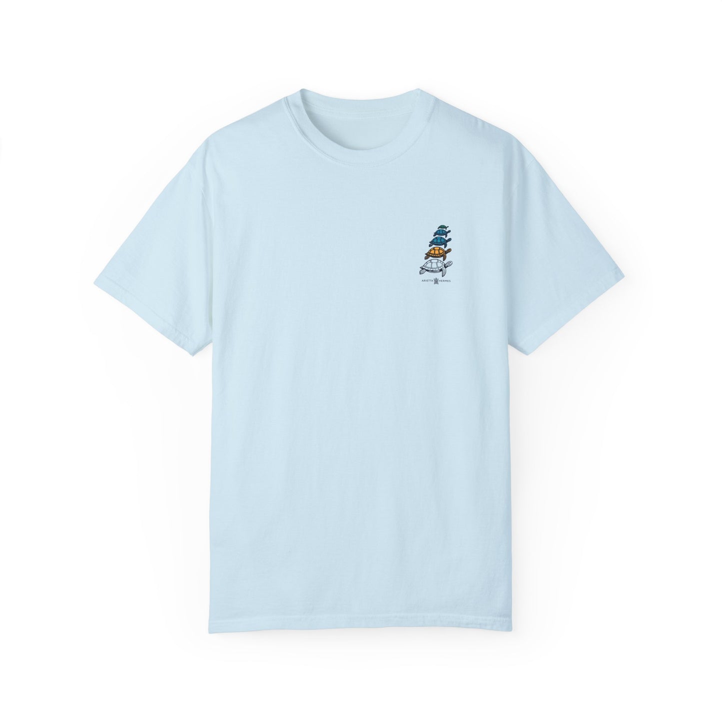 ARIETTE HERMES OCEAN T-SHIRT IN COTTON JERSEY | Save the turtles | Summer Beach Slogan |